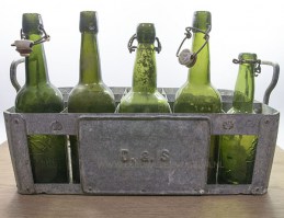 Aachener export bierbrauerei zink krat 15 flessen zijkant2